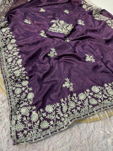 Vinayak soft chinon saree in surat market